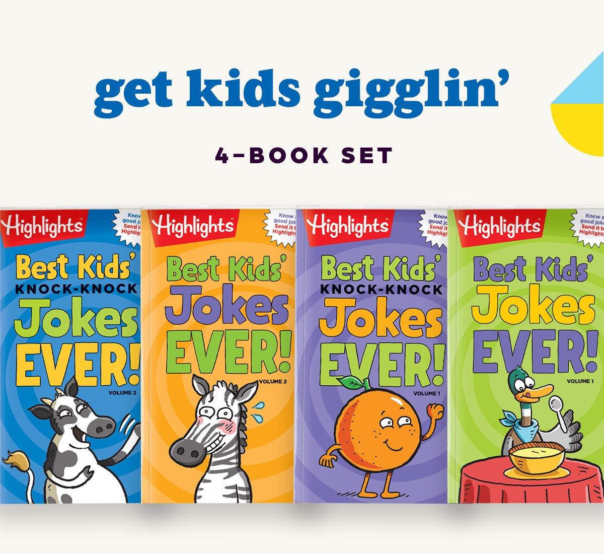 Get Kids Gigglin' - Highlights Joke Books, Set of 4.
