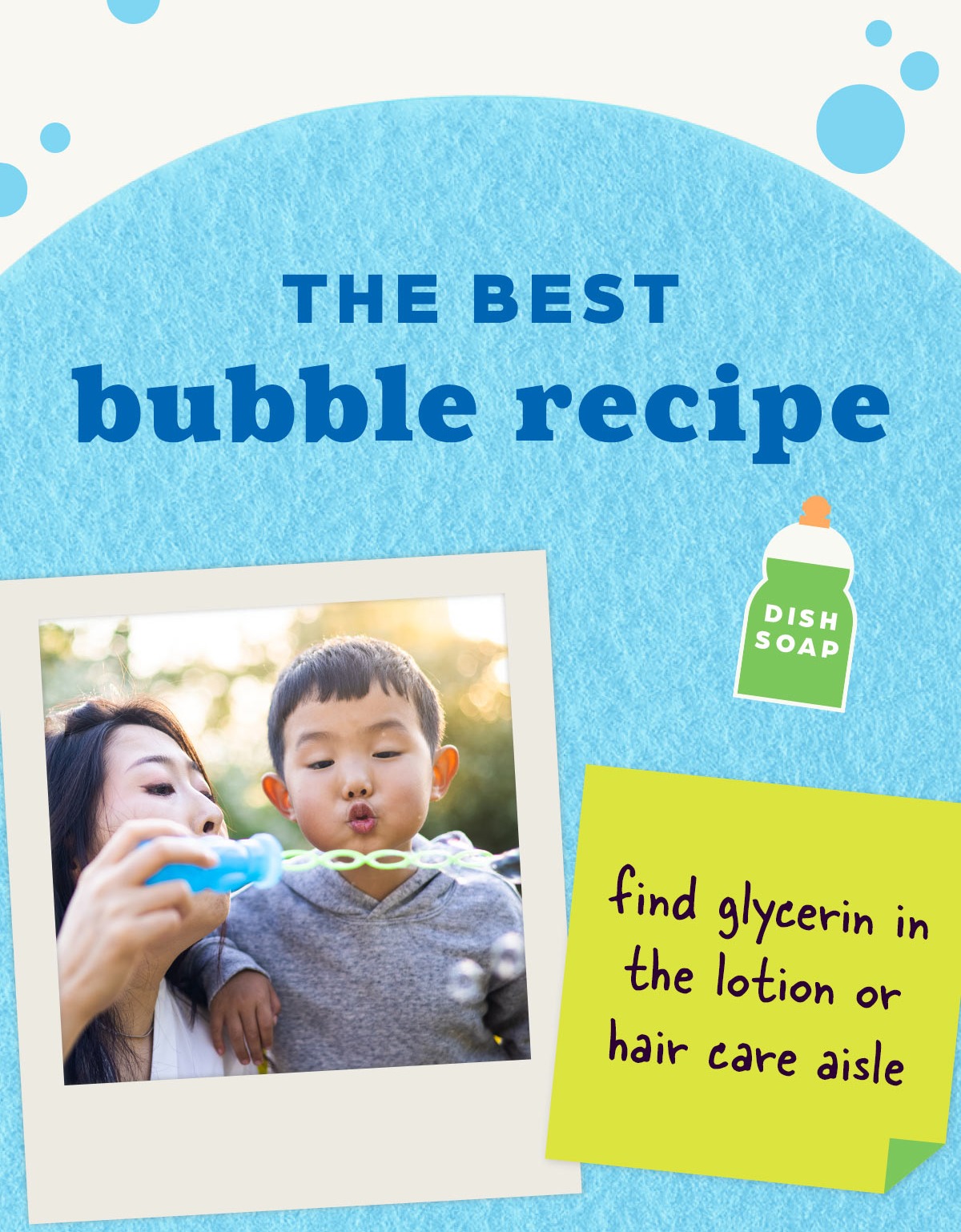 The Best Bubble Recipe! Article: Outdoor Bubble Games for Kids.