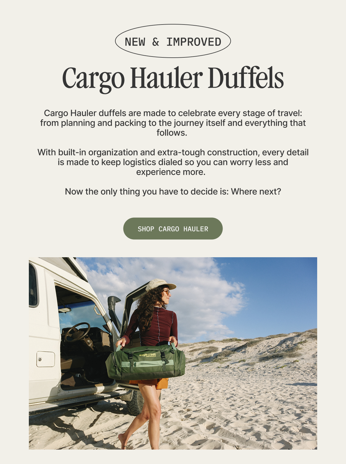 New Cargo Hauler Duffels