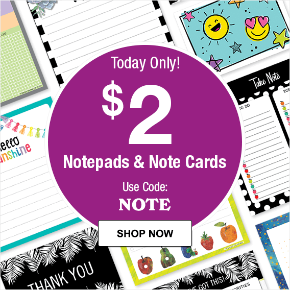 Today Only! 2 Notepads & Note Cards CarsonDellosa Publishing