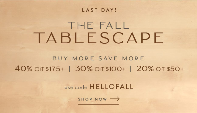 LAST DAY! The Fall Tablescape | Save up to 40% Off with code HELLOFALL