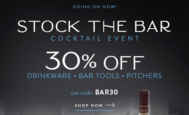 Stock the Bar - 30% off 