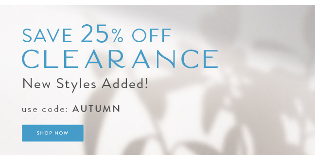 Save 25% Off Clearance