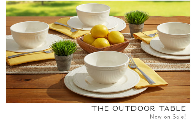 Shop the Outdoor Table... Now on Sale!