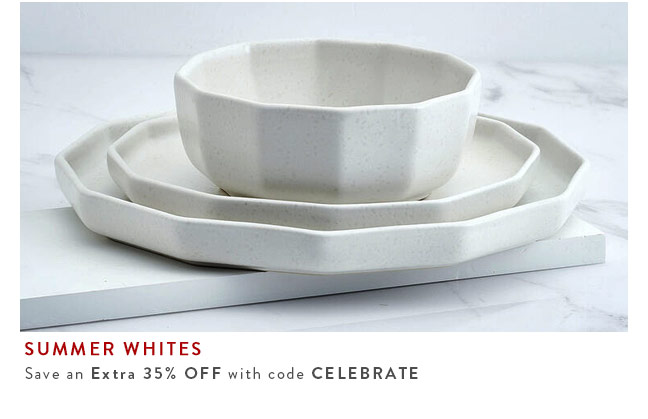 Shop Summer Whites and Save an Extra 35% Off with code CELEBRATE