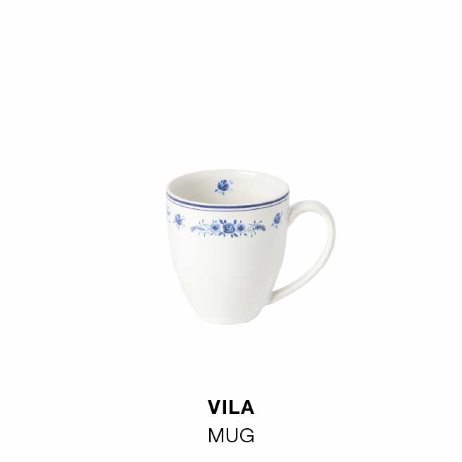 Product grid with Brisa coffee cup and saucer in beige, Vila mug in white and blue, Nótos ristretto cup in white and blue, Arenito espresso cup in seafoam green and terracotta, Beja coffee cup and saucer in white with blue rim, and Pacifica mug in beige
