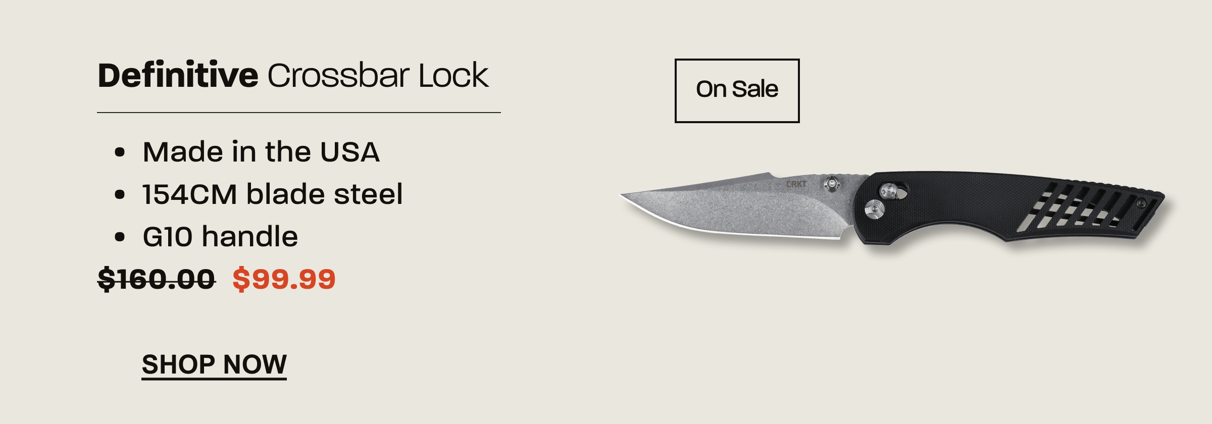 Definitive crossbar lock folding knife made in the USA.