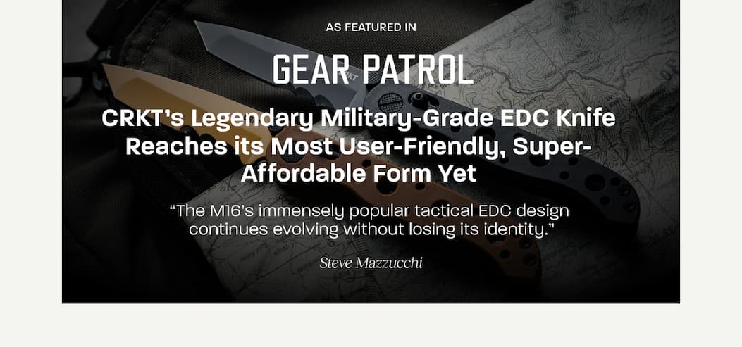 Image of a Gear patrol article quote about the new m16s