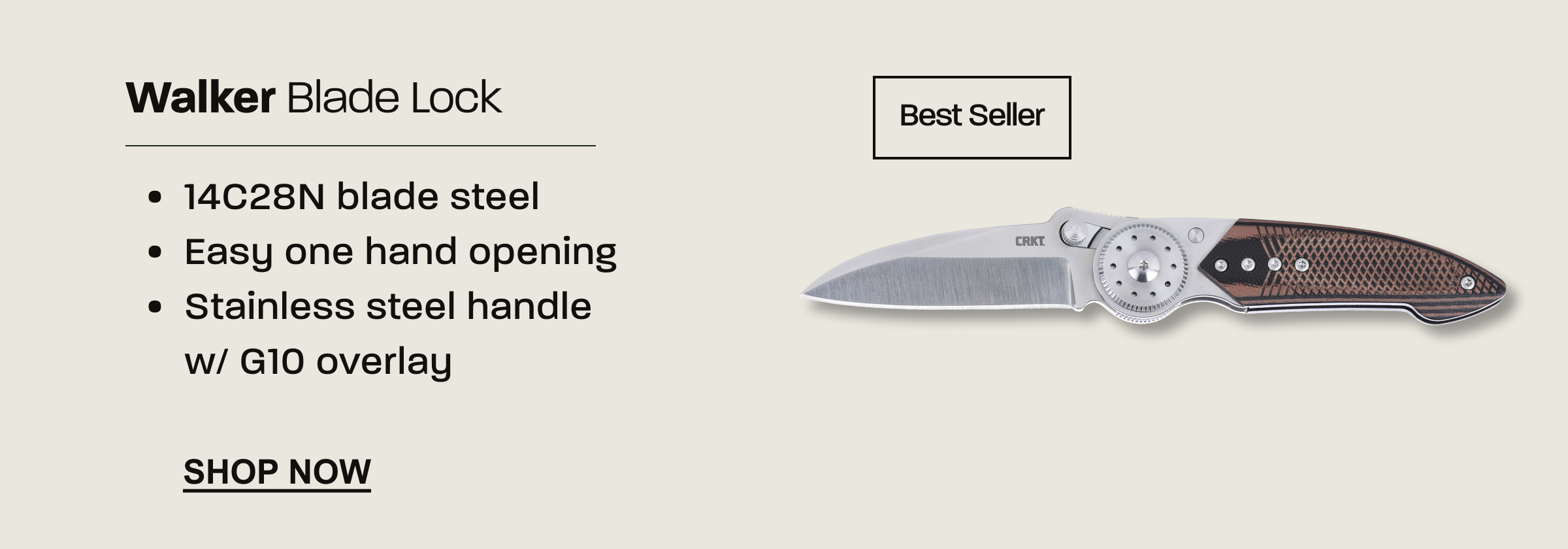 Walker Blade Lock folding knife. Best seller. Shop now.