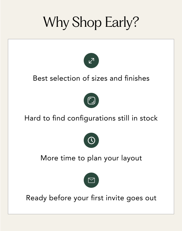 Why Shop Early?