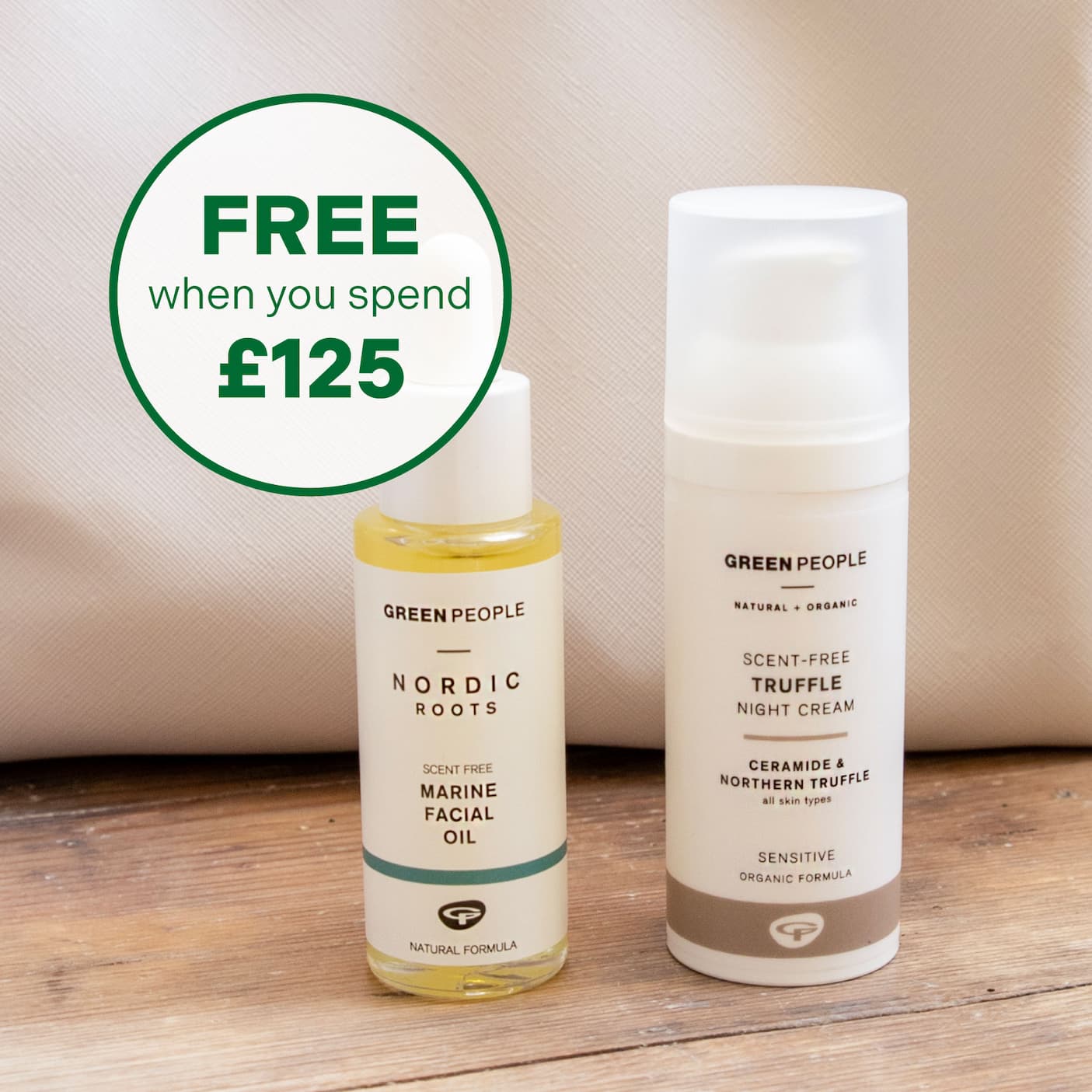 Nordic Roots Marine Facial Oil & Scent Free Truffle Night Cream free when you spend £125