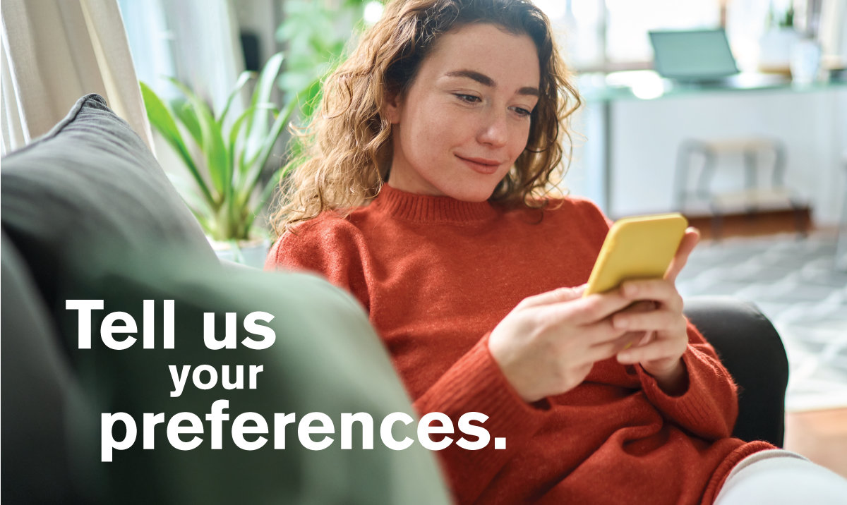 Tell us your preferences