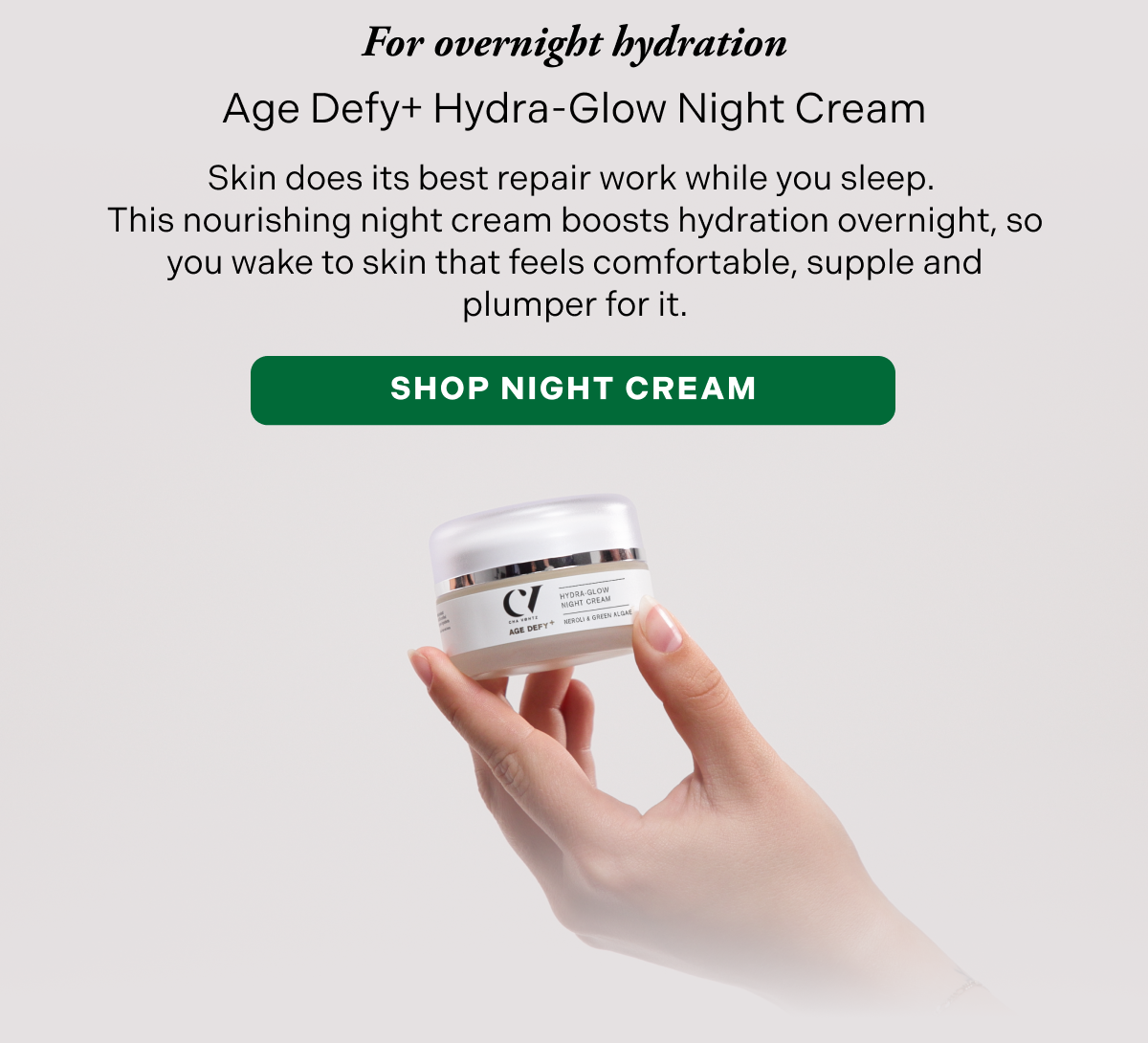 Age Defy+ Hydra-Glow Night Cream 50ml