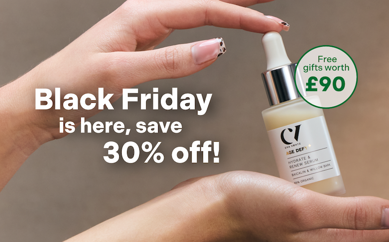 30% off your organic skin essentials - free gifts worth £90