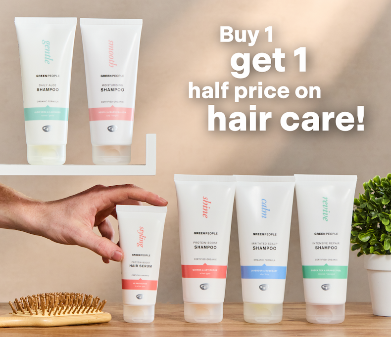 Buy 1 get 1 half price on hair care.