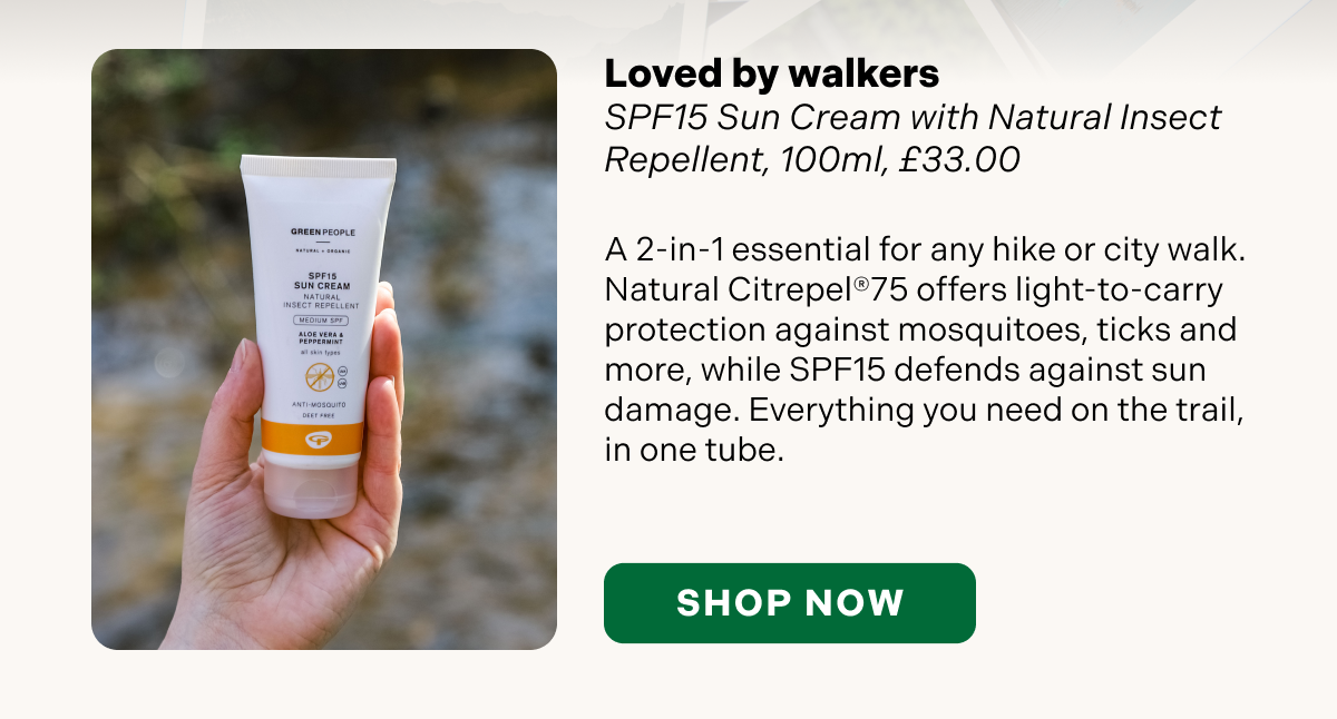 SPF15 Sun Cream with Natural Insect Repellent, 100ml
