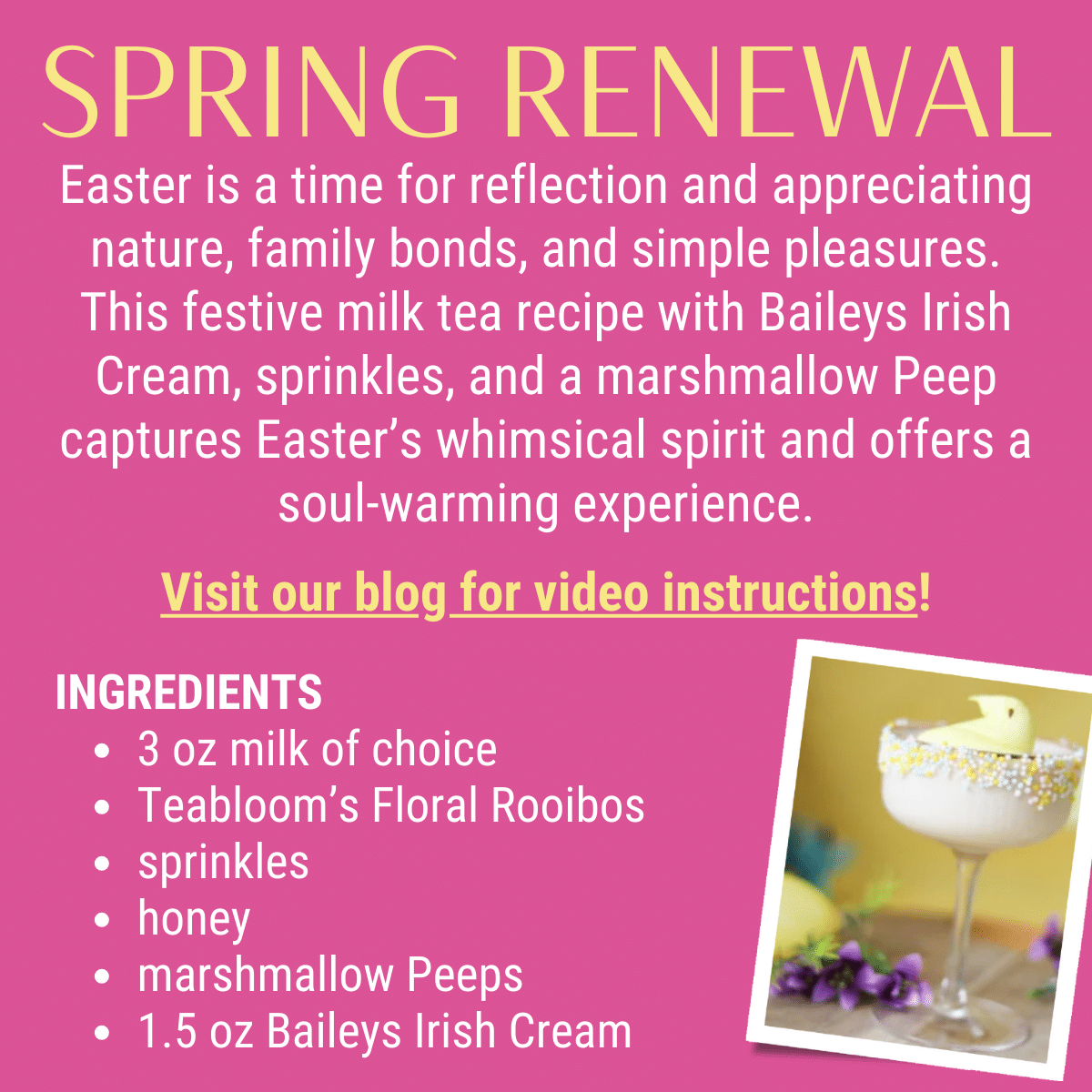 🐤 Easter Baileys Milk Tea Teabloom