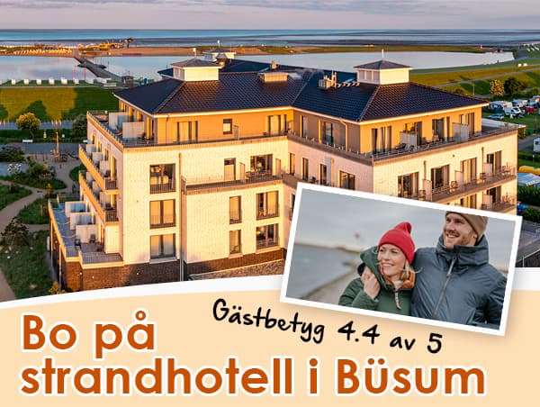 Minisemester på strandhotell i Büsum, Nordtyskland