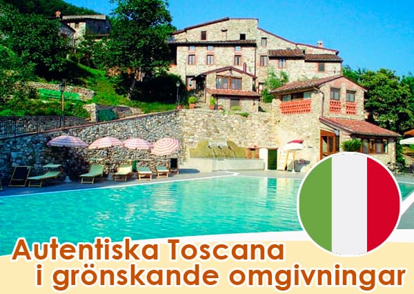 Sista minuten-semester i Toscana, Italien
