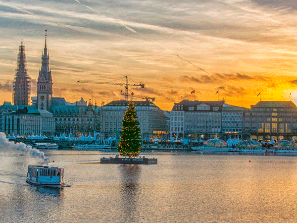 Hold juleaften i Hamburg, Tyskland