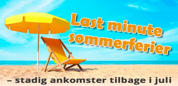 Se alle last minute sommerferier hos Happydays
