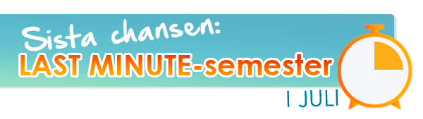 Se alla last minute-semestrar i juli