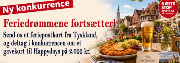 Vind et gavekort på 2.000 kr. til Happydays