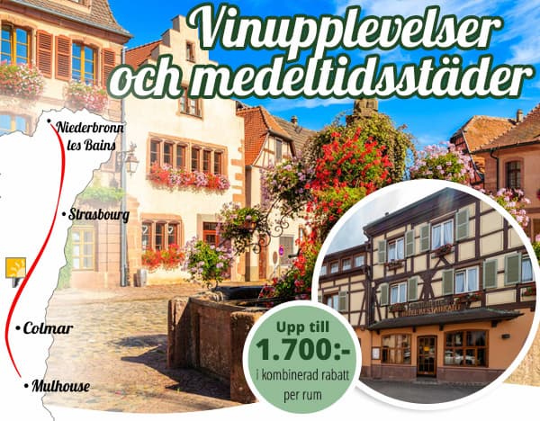 Boka tidigt-rabatt på vinsemester i Alsace, Hotel La Vignette