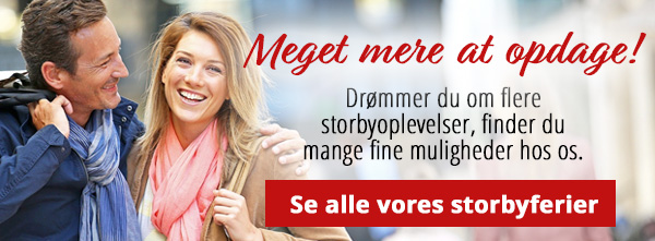 Se alle storbyferier hos Happydays