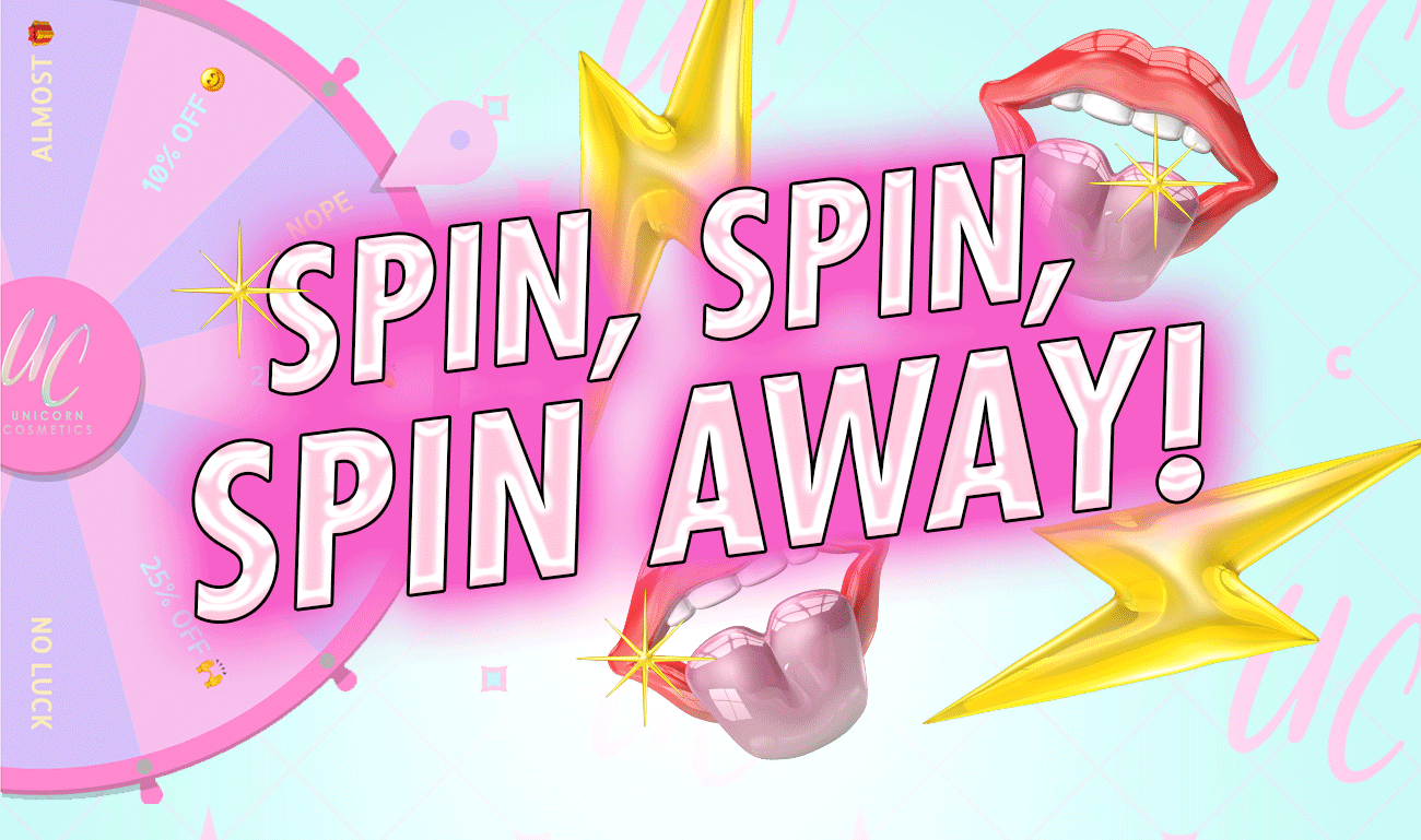 Spin our beauty wheel of fortune! 💄 Unicorn Cosmetics