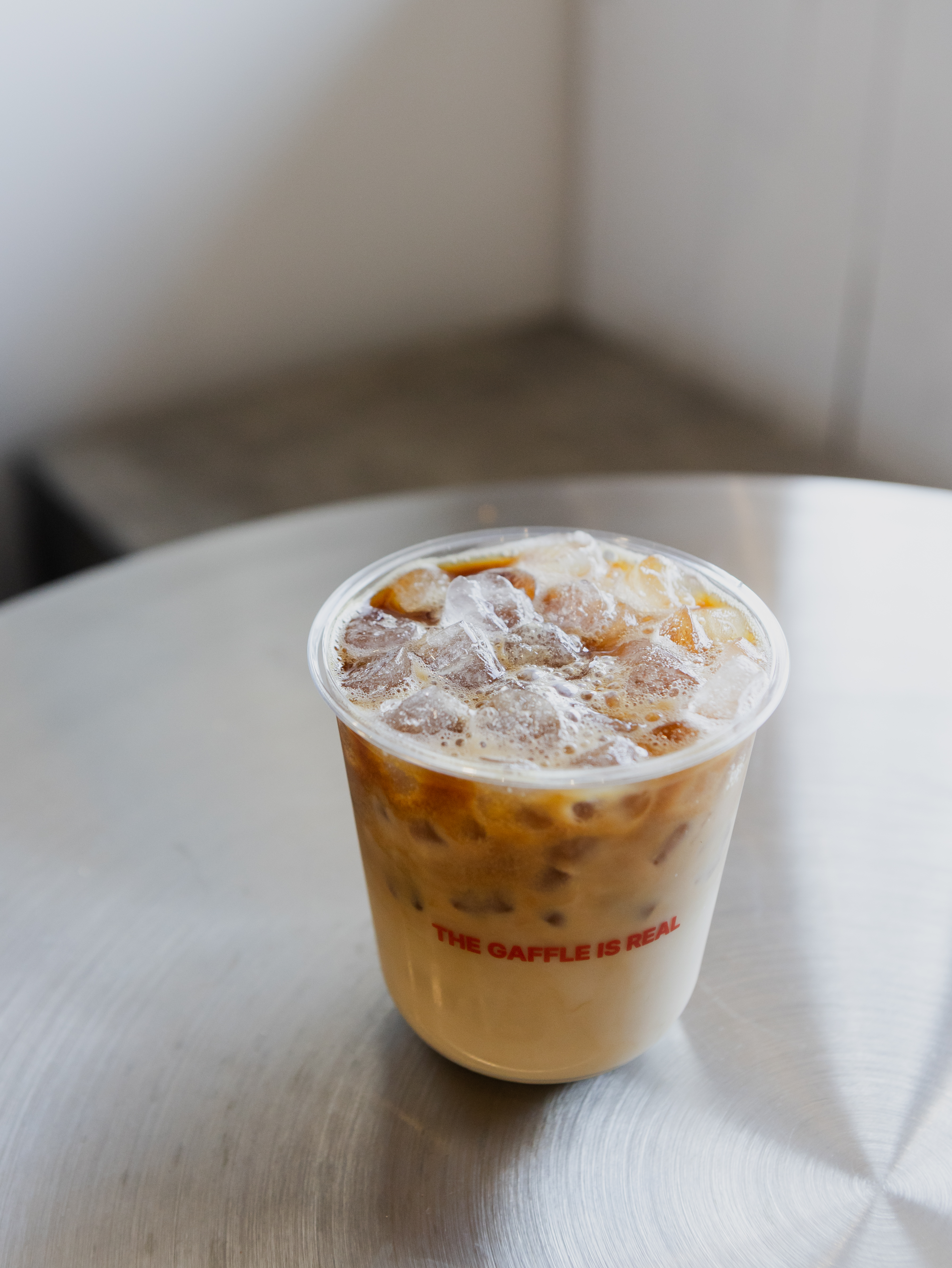 A Gaffle cold drip latte