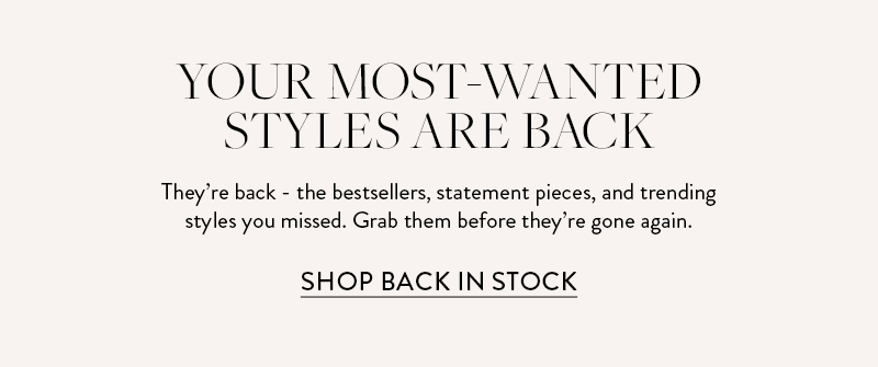 Shop Back In Stock