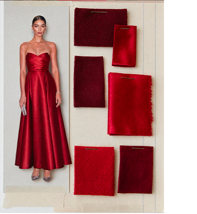 Promises Red Satin Midi