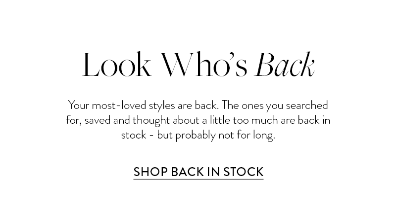 Shop Back In Stock