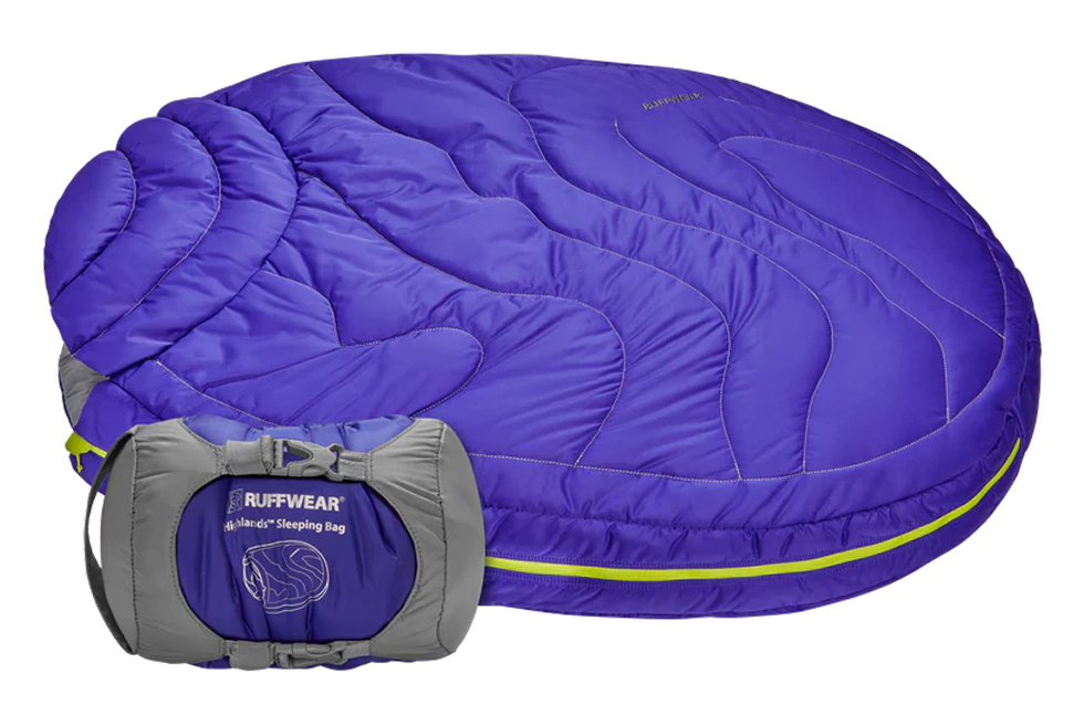 The Highlands™ Sleeping Bag and included compression stuff sack.