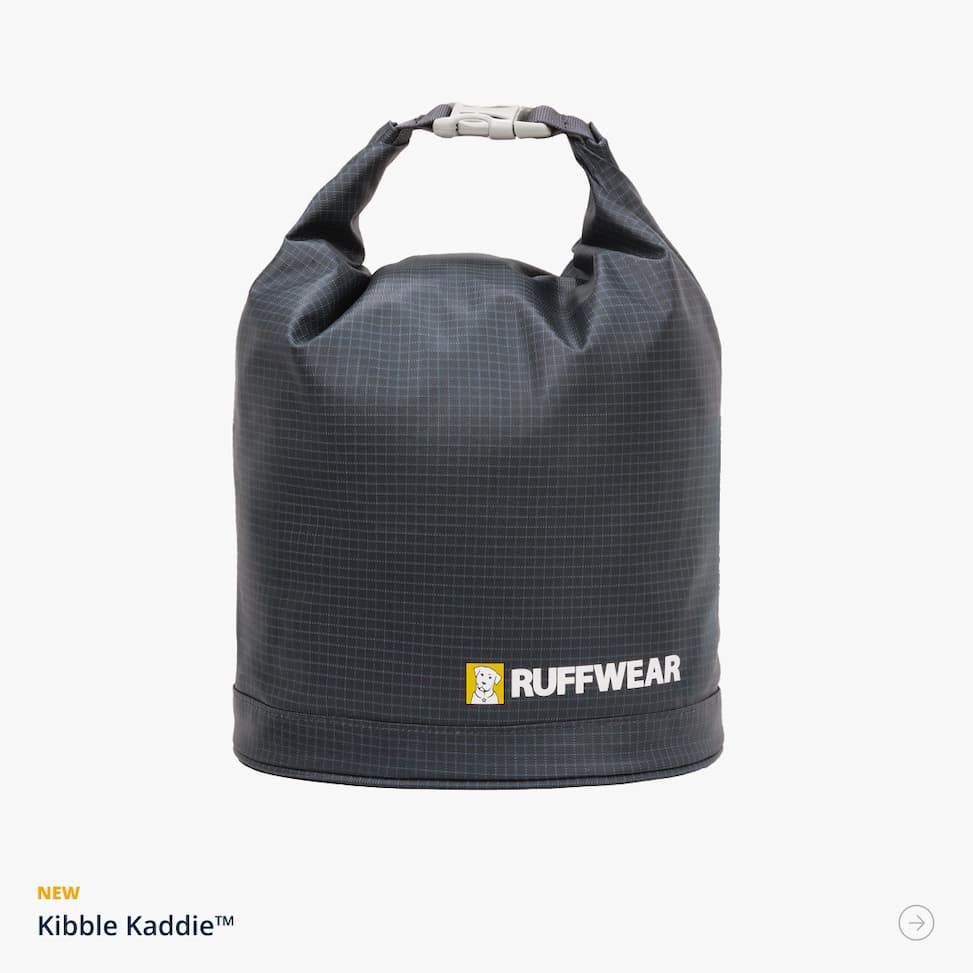 The Kibble Kaddie™ Dog Food Carrier in Basalt Gray