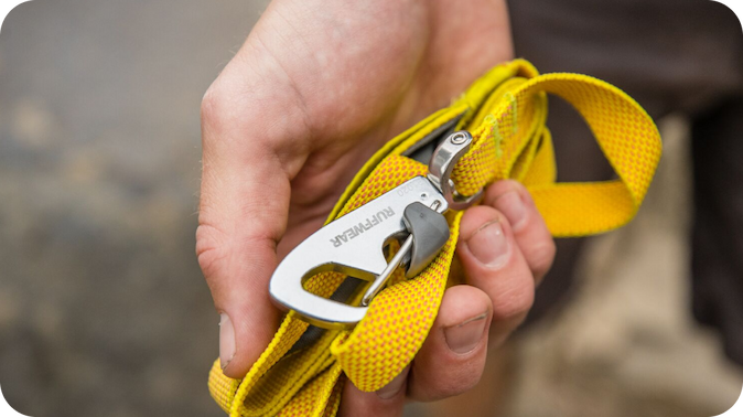An up close shot of the Hi & Light Leash
