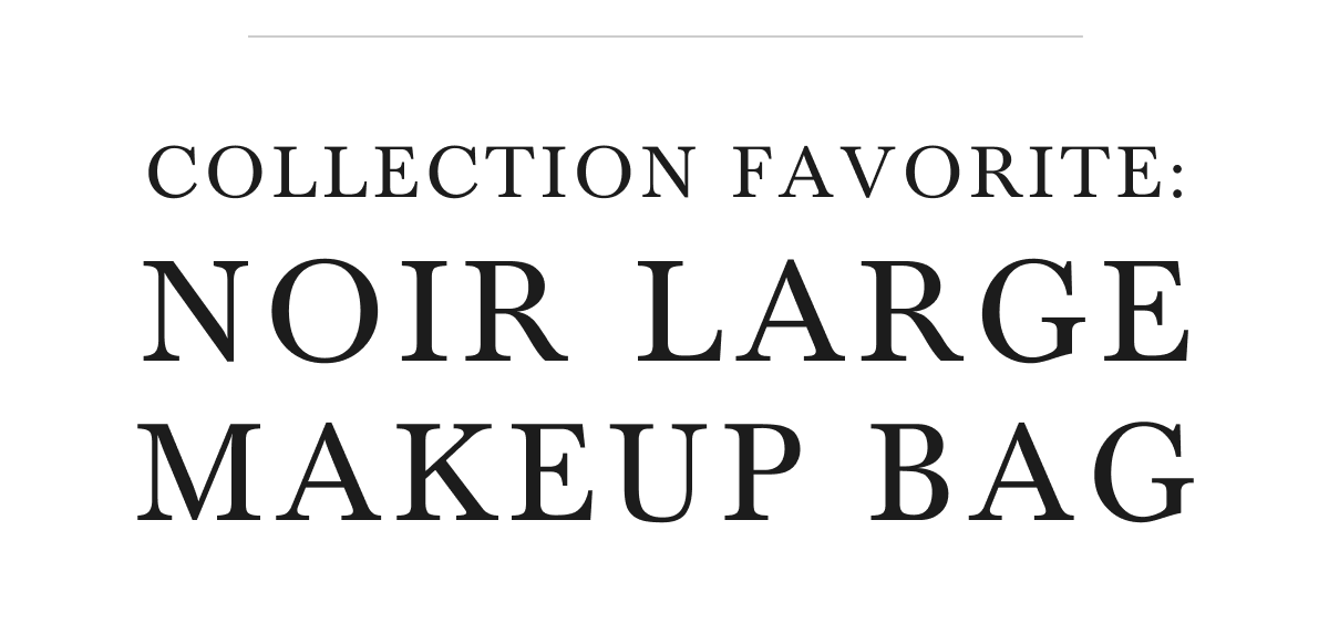 COLLECTION FAVORITE: NOIR LARGE MAKEUP BAG
