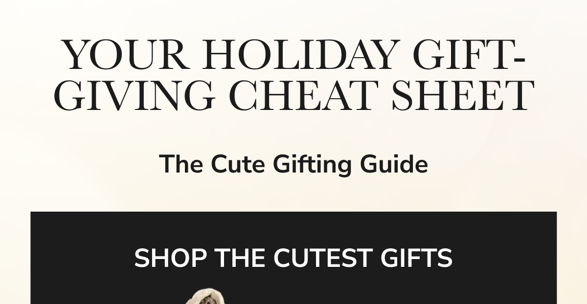 YOUR HOLIDAY GIFT-GIVING CHEAT SHEET 