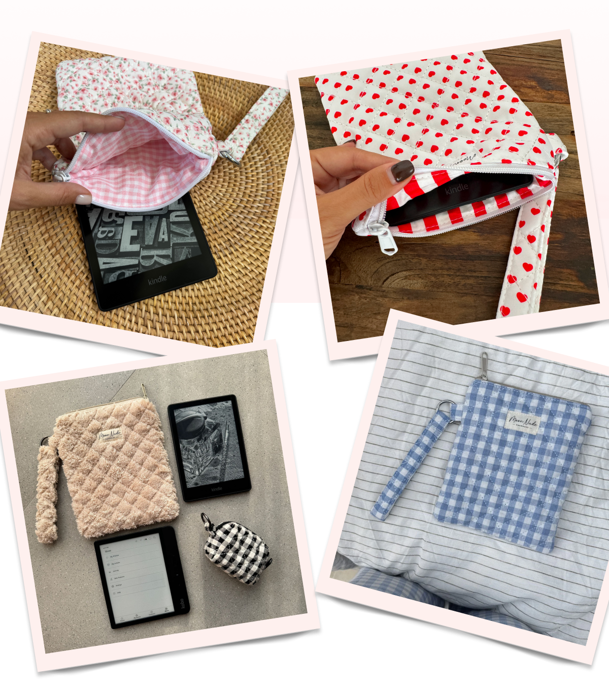 Various stylish tablet and e-reader cases.