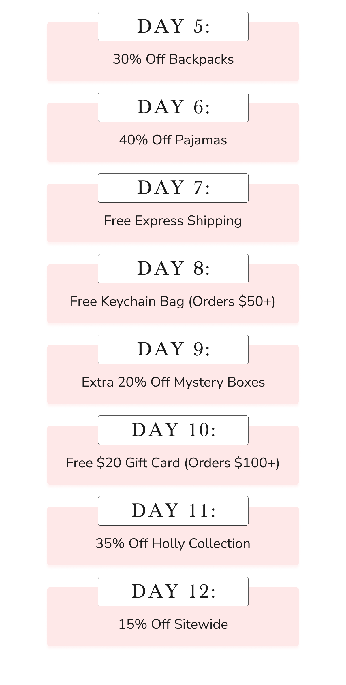 Your peek at what's ahead in our 12 Days of Christmas ❤️🤍