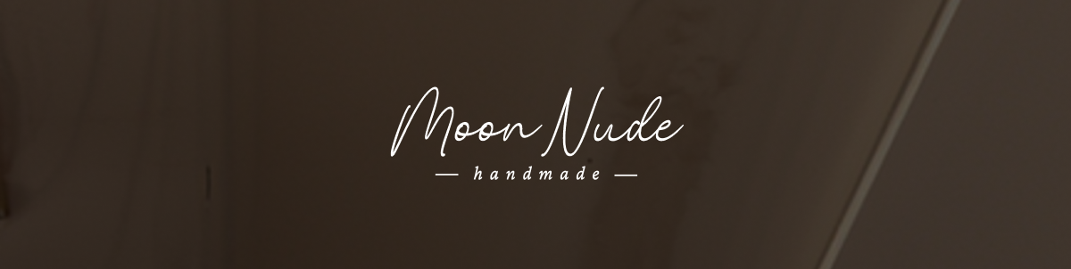 Text: Moon Nude, handmade