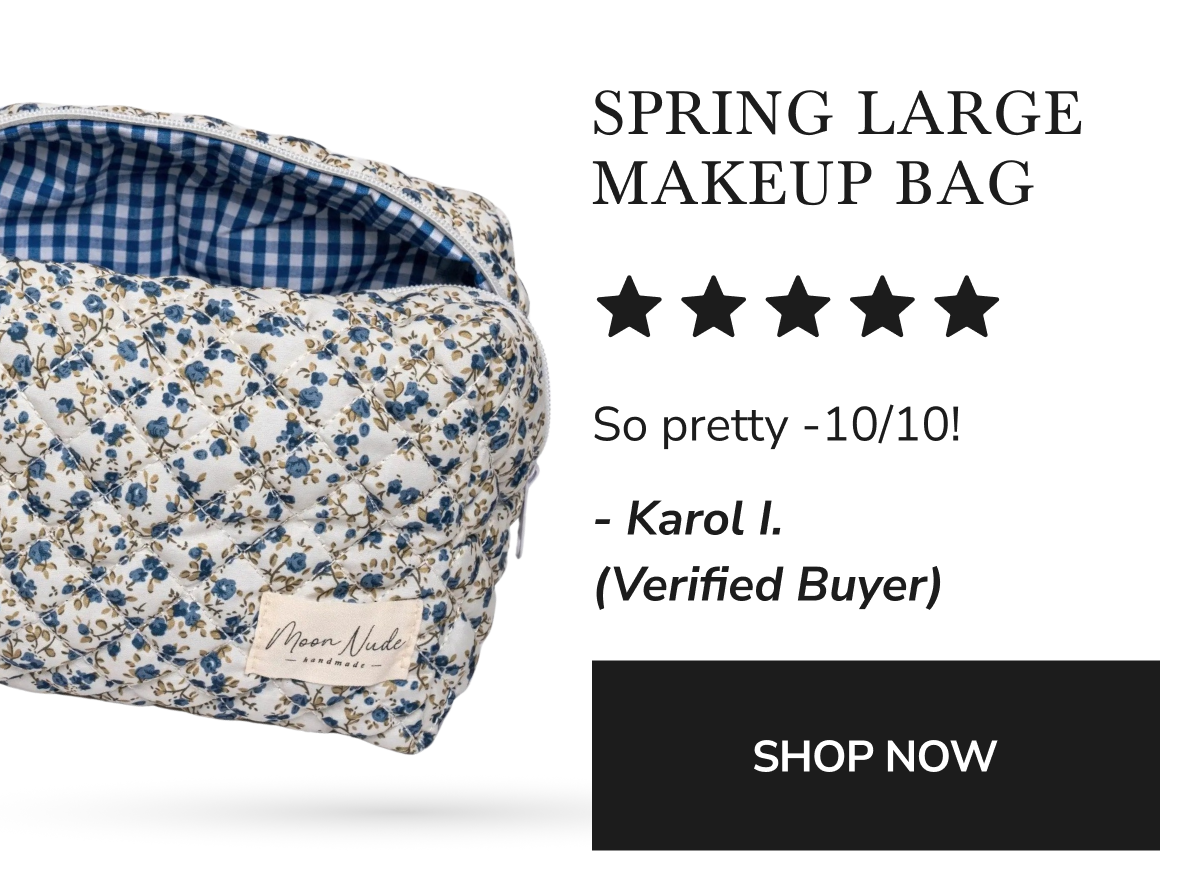 Review rating of 5 stars - So pretty! - Karol I - Spring Large Makeup bag