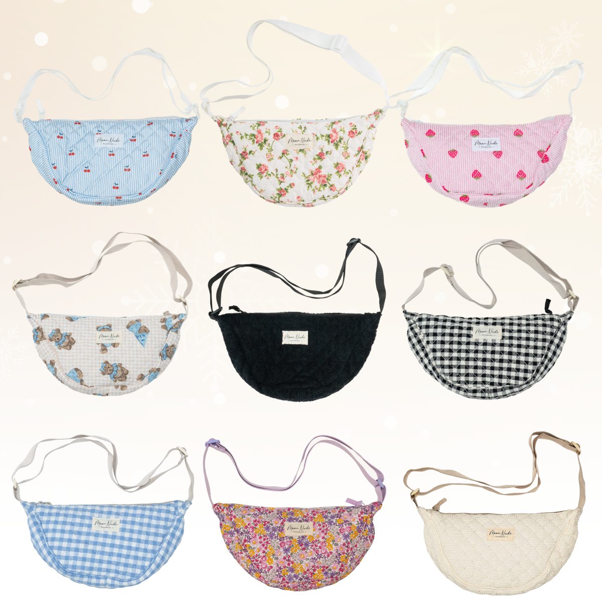 Various styles of mini shoulder bags
