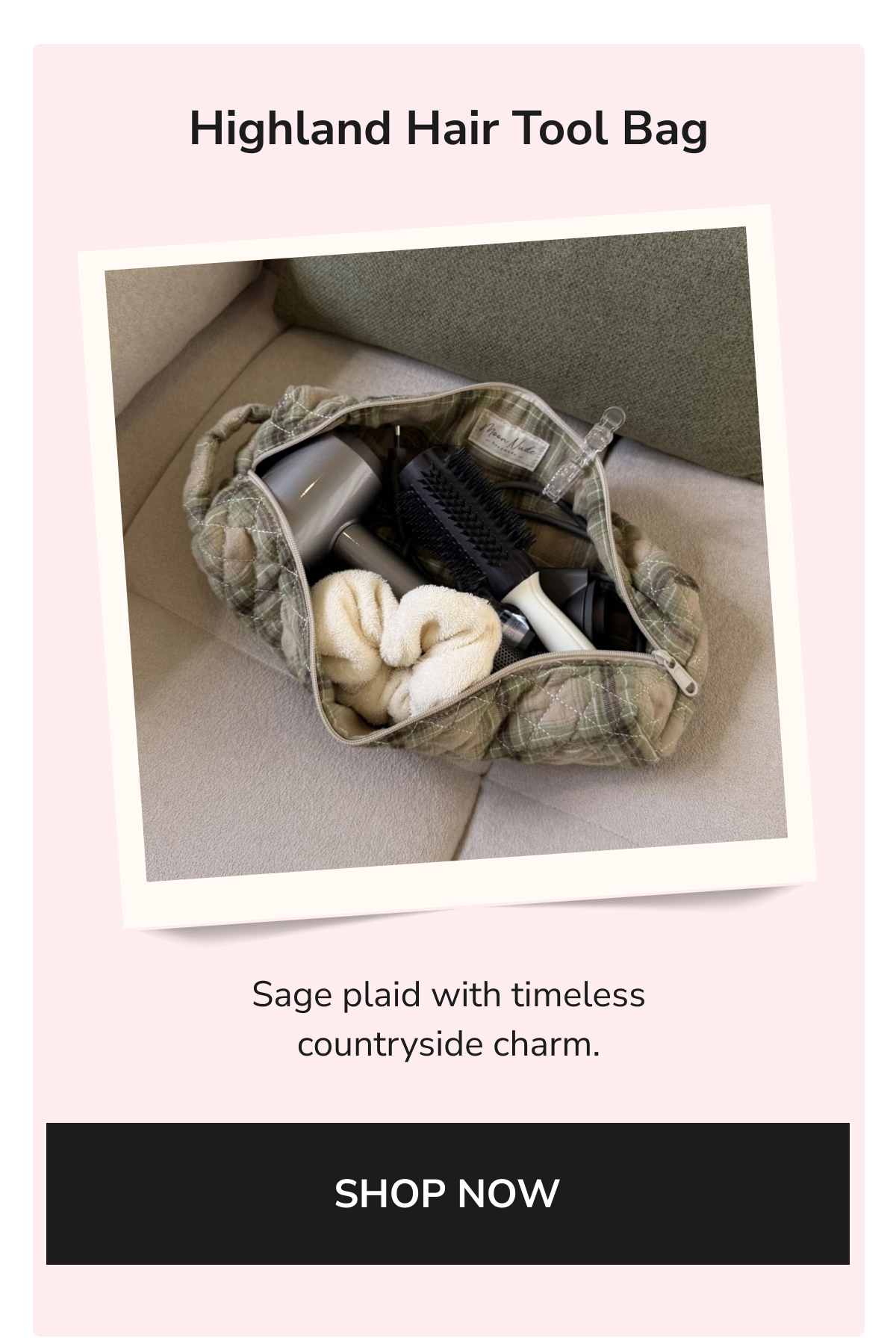 Highland Hair Tool Bag with tools inside