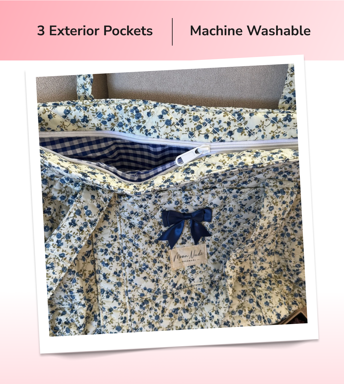 3 Exterior Pockets | Machine Washable