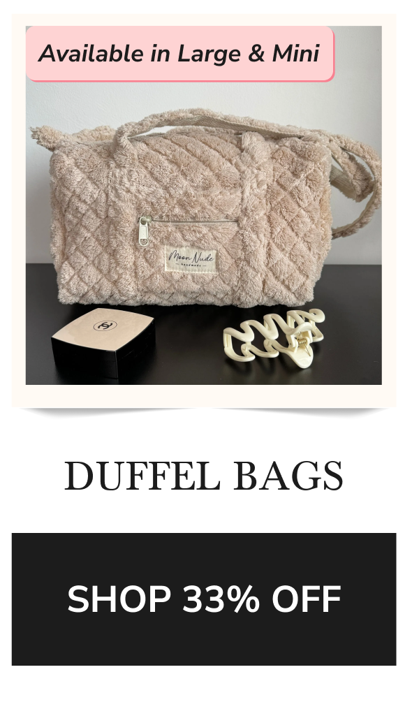 Available in Large & Mini DUFFEL BAGS SHOP 33% OFF