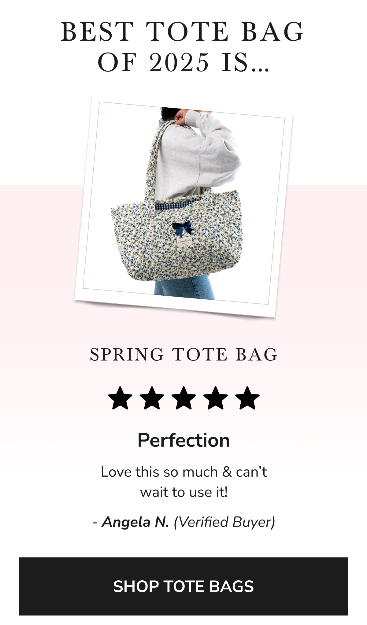 BEST TOTE BAG OF 2025 IS... SPRING TOTE BAG
