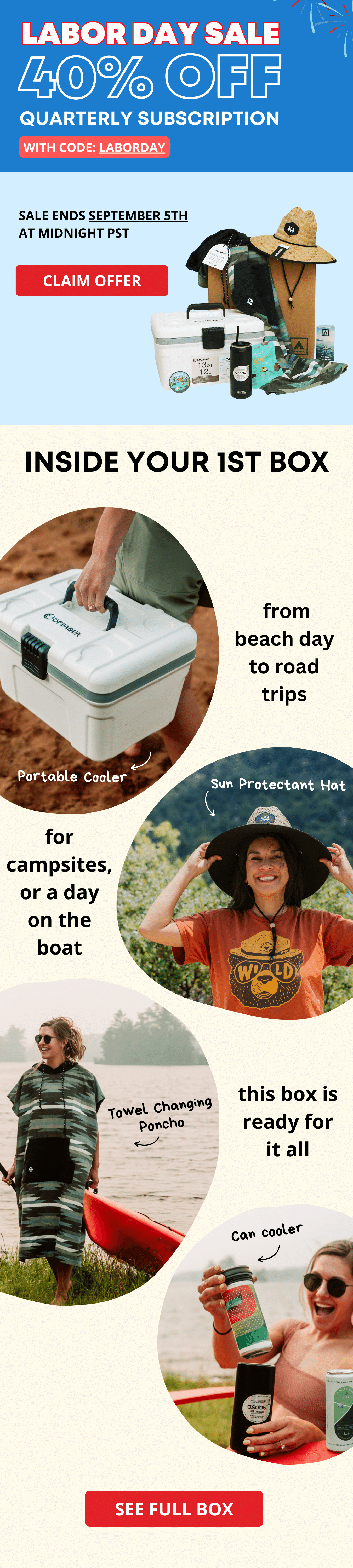 NEW OFFER: 40% off our summer quarterly box! Hurry - this box is almost sold out!