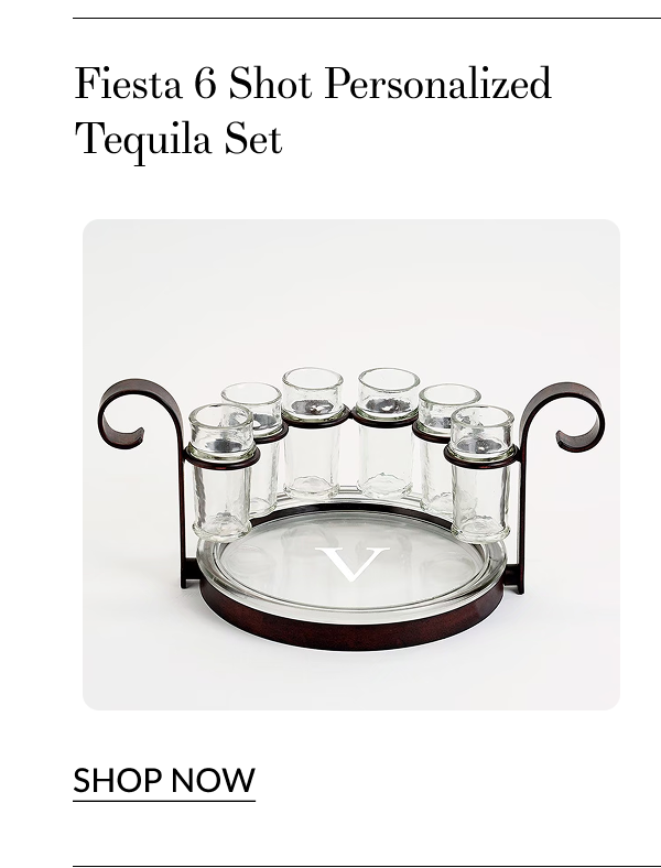 Fiesta 6 Shot Personalized Tequila Set